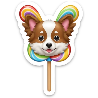 Lollipop and papion sticker