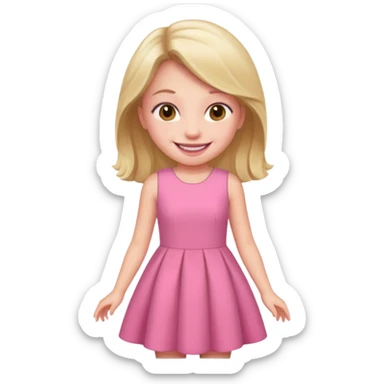 pink dress girl sticker