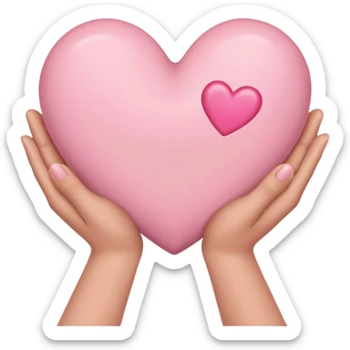 руки держат сердечко sticker
