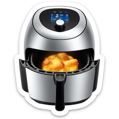 Air fryer with light shining out of it  sticker