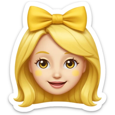 Female emoji with eye wink sticker