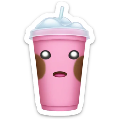 Iced pink coffe sticker