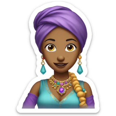 female genie emoji sticker