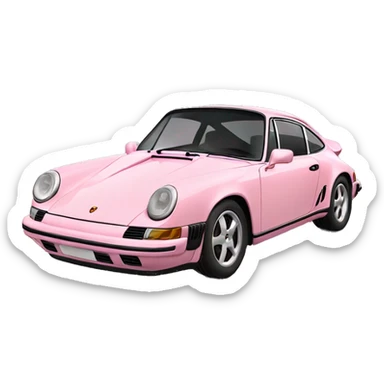 light pink porsche  sticker