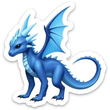 Shiny Dark Edgy  Inteleon-Amaura-Fakémon-hybrid-creature (full body)  sticker