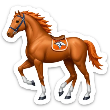 The Denver Broncos horse thunder sticker