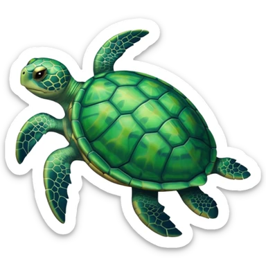 Tortue dans l’eau  sticker