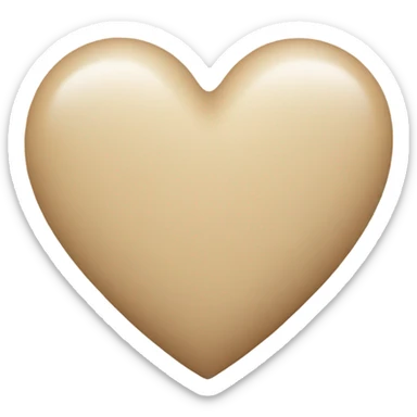 Beige Heart  sticker