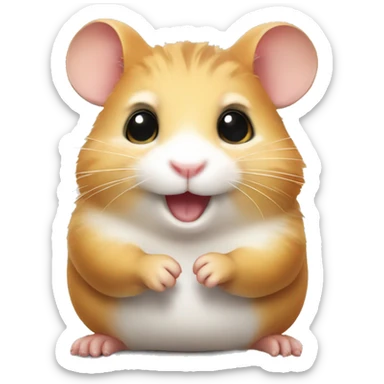 A hamster saying congratulations sticker