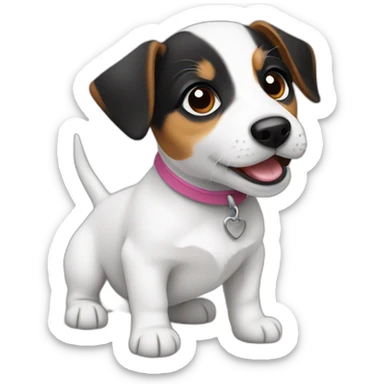 jack russell puppy sticker