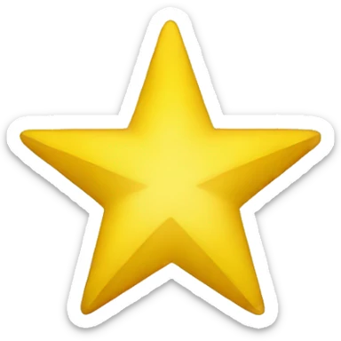 yellow star split in half sticker