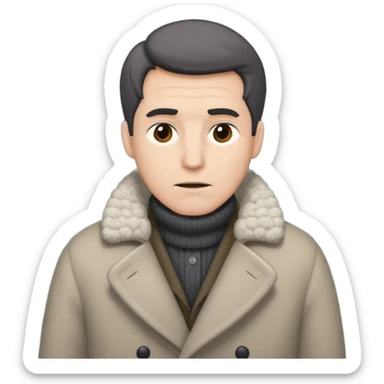 man feeling cold sticker