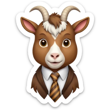 goat with ties sticker