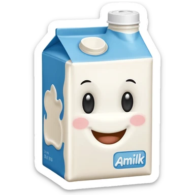A milk gang cartton style character with ''AMILK'' sticker