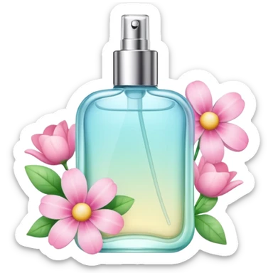 Colorful shiny glossy soft smooth Pastel soap perfume cocktail bomb bar spray bottle lotion cream jar ceramic pottery pot flowery floral item aesthetic decoration room thing  sticker