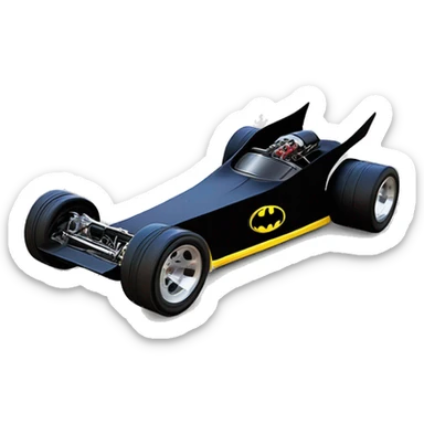 Radio Controlled 69 Nova Batman’s favorite, shaped like a top fuel Dragster with exposed suspension  sticker