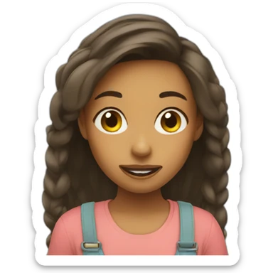 Girl stuffing face with bananas sticker