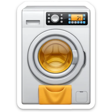 filled washing machine sticker