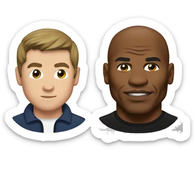 Mike Tyson and Jake pool  sticker