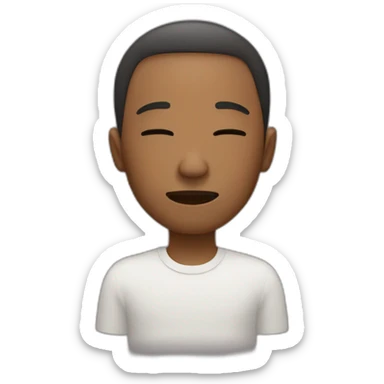 Closing eyes with hands sticker