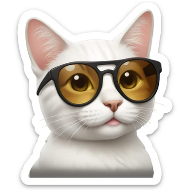 Cat with sunglasses sticker