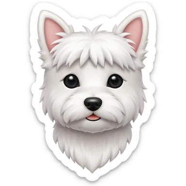 Tiny westie dog sticker