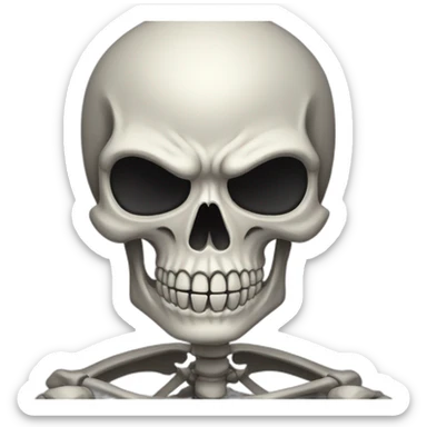 Skeleton-posing-like-goku sticker
