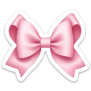 light pink bow on light pink bow sticker