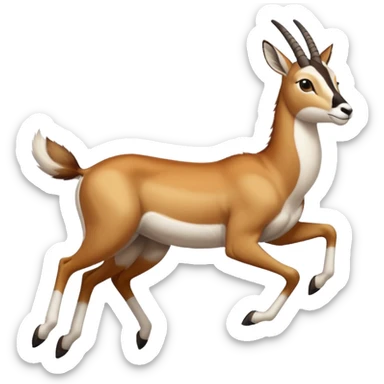 a south african springbok jumping sticker