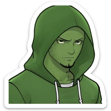 Zoro in Hoodie sticker