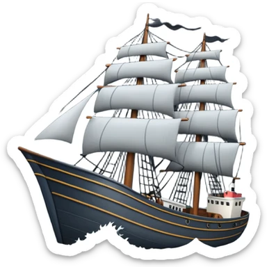 Velero navegando en tormenta sticker