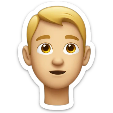 person who strains his ear to listen sticker