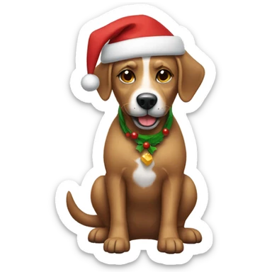 christmas dog sticker