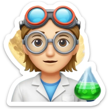 moon with lab goggles after potion blast sticker