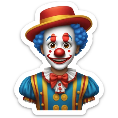 Payaso con un niño sticker