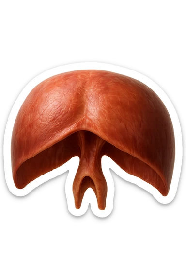 diaframma umano anatomico, iperrealistico 4k, isolato su sfondo bianco sticker