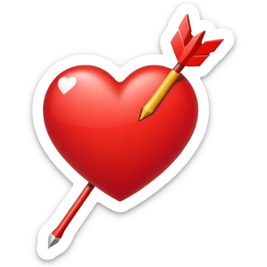 Corazón con flecha  sticker