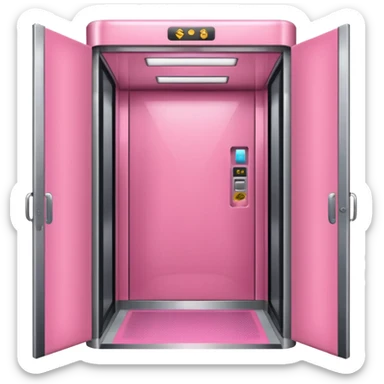 cute pink simple elevato ,make it obvious that it’s an elevator  sticker