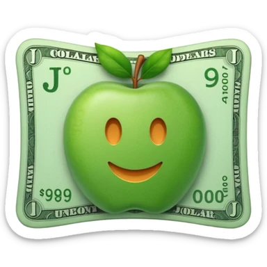 Un billet de monnaie appelé le jollar avec un J sticker