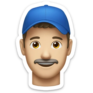 Blue cap with an engraving wich says «richard» sticker