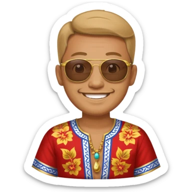 thailand ancient man with sunglasses sticker