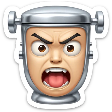 skibidi toilet with a head coming out of it attacking ishowspeed  sticker