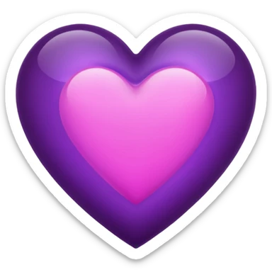 Dark violet like pink heart  sticker