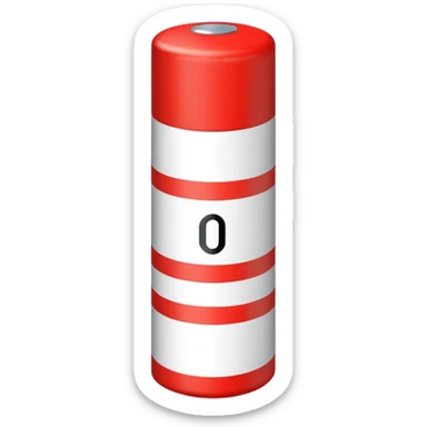 Représente moi une borne kilométrique rouge et blanche  sticker
