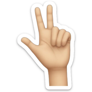 a closed hand with the little finger raised Without man sticker