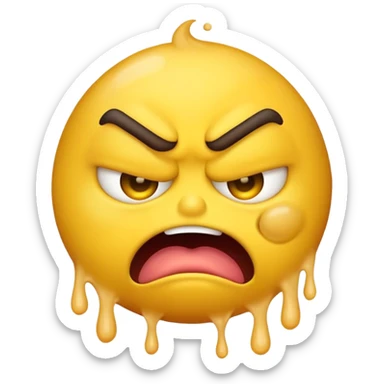 stinky poopy fart face yellow emoji angry sticker