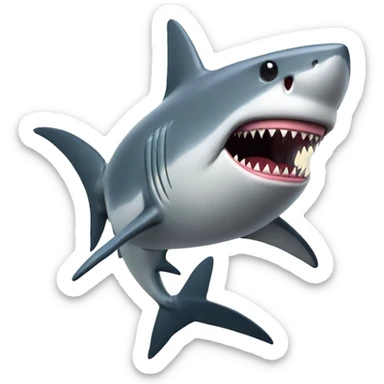 Shark with a gun sticker