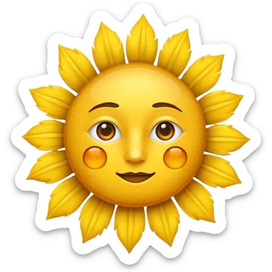 sol con cara pensativa sticker