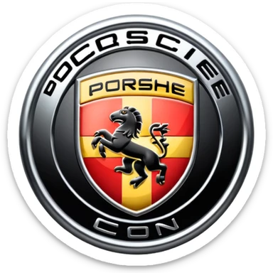 Generate an emoji of porsche logo sticker