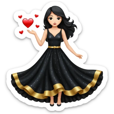 Glitter dark romance sticker